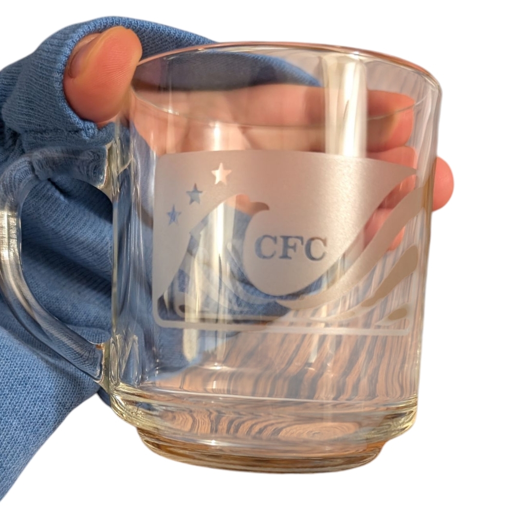 FREE! Clear Glass Mug with CFC Logo